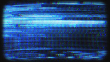 Wall Mural - A digital style background texture with data glitch and interference effects.