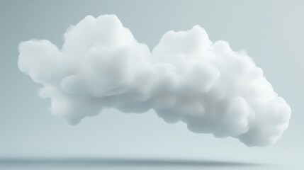 Wall Mural - a white cloud with a blue sky background