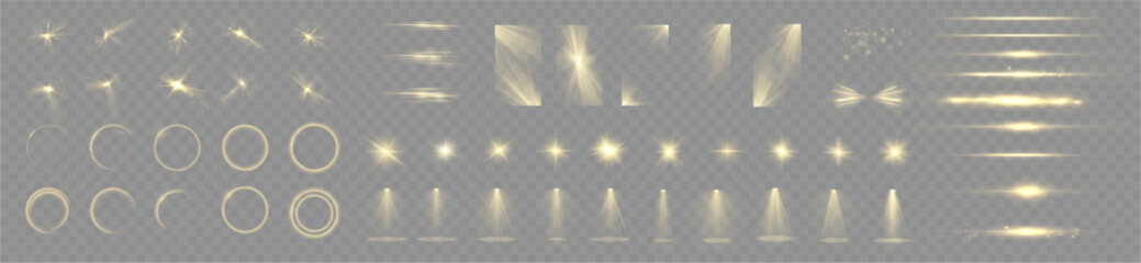 Wall Mural - light yellow star, soft sunny sparkle. blue flash and white light. sparkle, dust, line, solar flare,