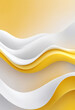 © Giuseppe Cammino - Abstract white and yellow smooth flowing waves on gradient background