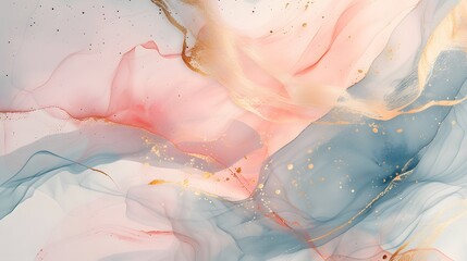  Subtle hints of blush and gold in an abstract minimalistic design AI generated illustration