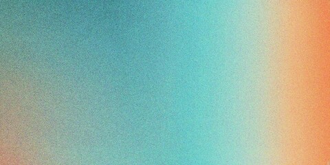 Abstract orange and blue texture gradient background, grainy noise gradient