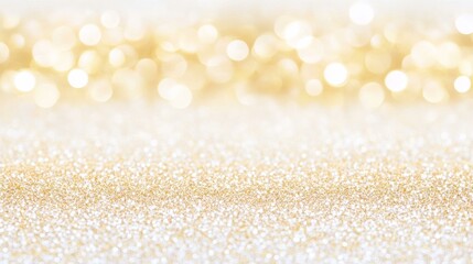 Wall Mural - sparkling gold glitter background with shimmering, festive allure.