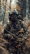 © Infinity - Camouflaged Soldier in the Forest: Military Gear and Tactics