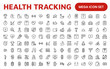 © artnazu - Health Tracking Icon Set. Clean and modern icons for fitness, wellness, and medical apps, perfect for tracking workouts, nutrition, vitals, and overall well-being in a user-friendly way.