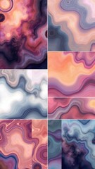 Collection of digital abstract backgrounds in vector format, modern