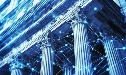 Interconnected banks communicate through an interbank system for financial transactions, information exchange, and to combat money laundering, while also connecting with government agencies