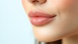 © A4719 - Close up Nude Lips Soft Pink Lip Gloss Beauty Skincare Cosmetics Makeup Fashion Face Mouth Woman
