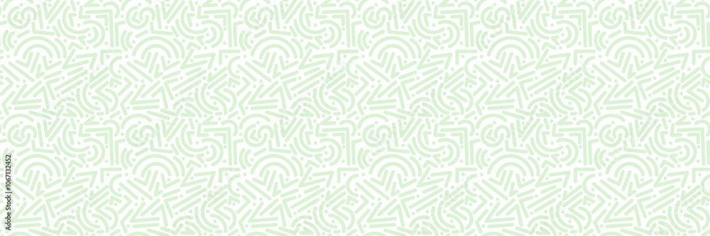 Green and white abstract retro print, vector seamless repeat pattern ...