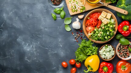 Rustic wooden bowl filled with nourishing noodle dish featuring fresh vegetables tofu and aromatic broth set on a traditional table in a natural organic lifestyle setting