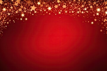 Wall Mural - gold stars light effect backgrounds glitter red.
