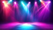 © WITTAYA  ANGMUJCHA - Concert Stage - A well-lit concert stage with vibrant lights, showcasing the thrill and excitement of a live show.