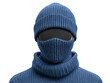 © Hugo - a person wearing a blue knitted sweater and mask