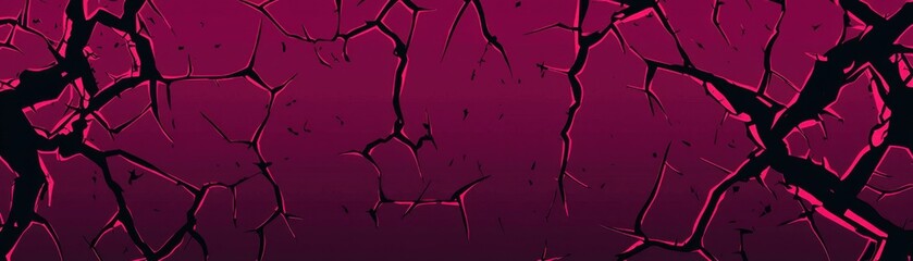 Wall Mural - a vibrant purple cracked surface texture, showcasing intricate patterns and depth, ideal for backgro