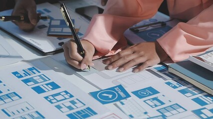 The designer team is designing the uxui system to make the uxui system work well on new phones and support system updates. Website development concept UI UX front end designer