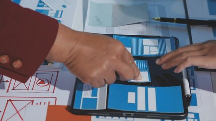 The designer team is designing the uxui system to make the uxui system work well on new phones and support system updates. Website development concept UI UX front end designer