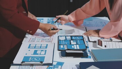 The designer team is designing the uxui system to make the uxui system work well on new phones and support system updates. Website development concept UI UX front end designer