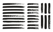 © Anna - Set of black ink, brush strokes, lines, design elements, hand drawn illustration. Vector.