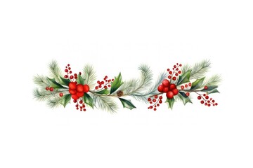 Wall Mural - Christmas plant celebration decoration.