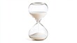 © MakoPoko - Minimalist Clear Glass Sand Timer Isolated on White Background for Time Management Concept