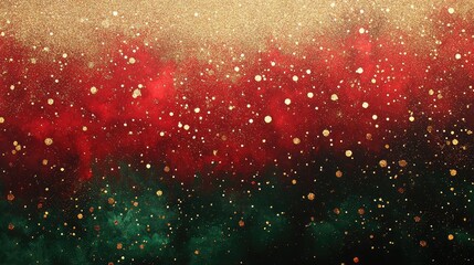 Poster - Green-to-red gradient with softly blended gold sparkles, giving a subtle nod to traditional Christmas colors.