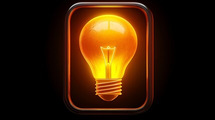 Wall Mural - Icon design featuring a glowing light bulb concept