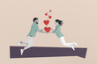 © deagreez - Composite trend artwork sketch collage of valentine day holiday date love bonding young couple lady man levitate hand hold heart thread © deagreez - Composite trend artwork sketch collage of valentine day holiday date love bonding young couple lady man levitate hand hold heart thread