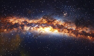 Wall Mural - Stunning image of a spiral galaxy in deep space.