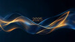 © PhotoArtHub - A digital rendering of a gold and blue wave with the year 2025 in the center