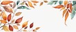 © Genzo - A stunning watercolor illustration of autumn leaves creating a colorful border. Perfect for seasonal projects, invitations, and artistic backgrounds with a fall theme.