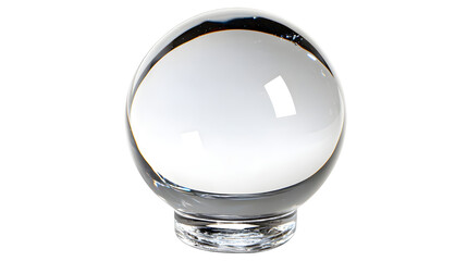 Poster - Glass crystal ball isolated on transparent or white background