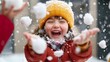 © Jiraphiphat - Boxing Day snowball fight with children and adults, playful winter fun in a snowy yard