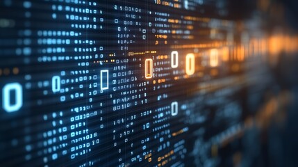 Digital Nova: An Explosion of Information in the Binary Universe.Concept of digital transformation, technological innovation, data explosion, virtual reality, and the future of technology.