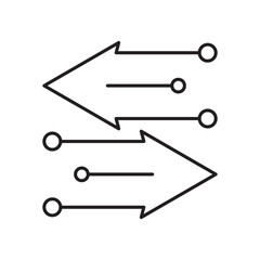 Poster - Transfer arrows icon simple black line style.