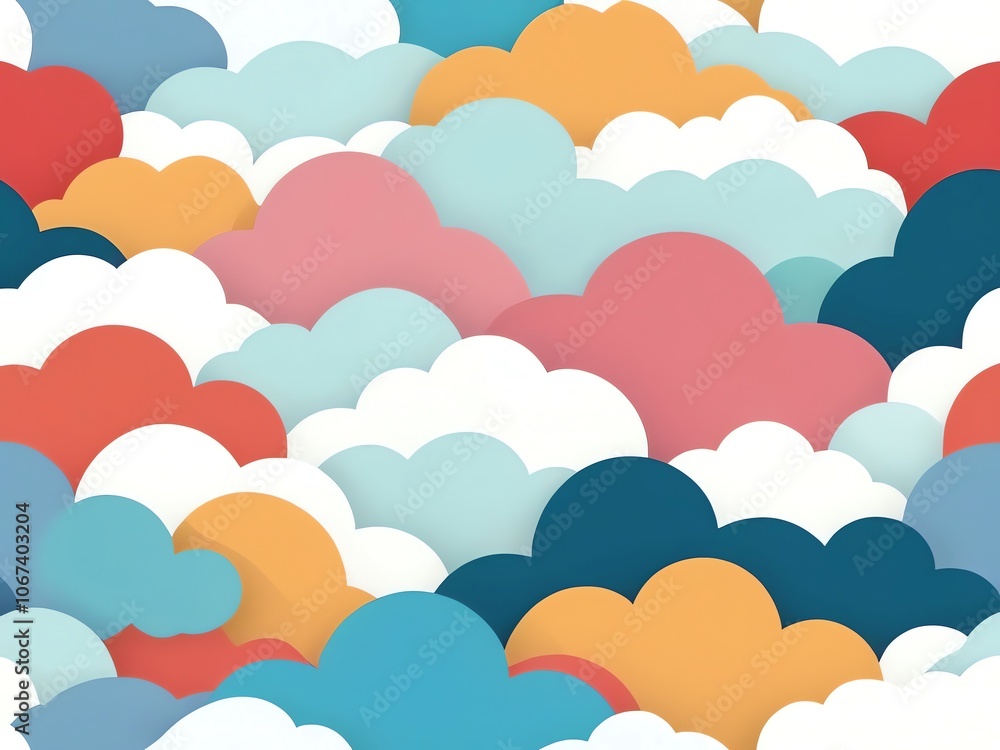 Abstract Colorful Clouds