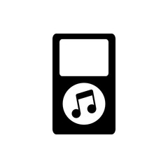 Wall Mural - Music player simple icon vector. Flat design. White background