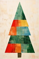 Wall Mural - Christmas tree art abstract.