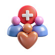 © Ahad - logotype Charity Support Care love 3d symbol