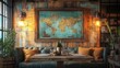 © Vesna - travel photos of iconic landmarks and tourism destinations creatively displayed on a rustic wooden table evoking a sense of adventure and exploration complemented by travelthemed decor