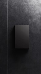 Leinwandbilder - Black vertical frame mockup hanging on dark concrete wall
