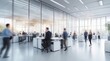 © Dwi - Abstract motion blurred people activity working in the office background, Business concept.