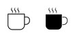 © Wiz - Coffee mug icon. filled and line stroke icons