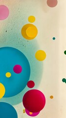 Wall Mural - colorful droplets cascading down a textured wall