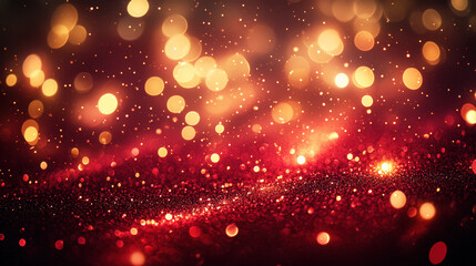 Fototapete - Colorful bokeh lights create a magical ambiance, enhancing the festive mood during a nighttime celebration with sparkling reflections