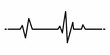 © Cow_Designs - Heart beat one line. Continuous lines heart beats drawing. Wave pulse. Hand draw heartbeat. Design heartbeat for print. Black silhouette cardiogram isolated on white background