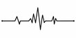 © Cow_Designs - Heart beat one line. Continuous lines heart beats drawing. Wave pulse. Hand draw heartbeat. Design heartbeat for print. Black silhouette cardiogram isolated on white background
