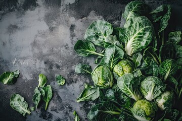 Canvas Print - wholesome organic Brussels sprouts