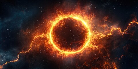 Wall Mural - Galaxy Ring Fire