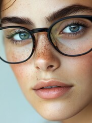 Canvas Print - Woman with glasses