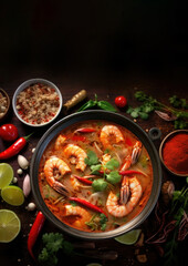 Wall Mural - Tom Yum Kung food meal dish.